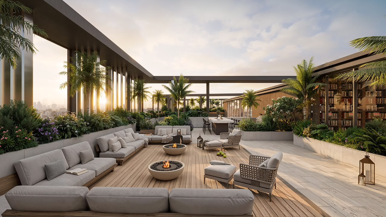 Rooftop lounge and terrace at The Archive by Imtiaz