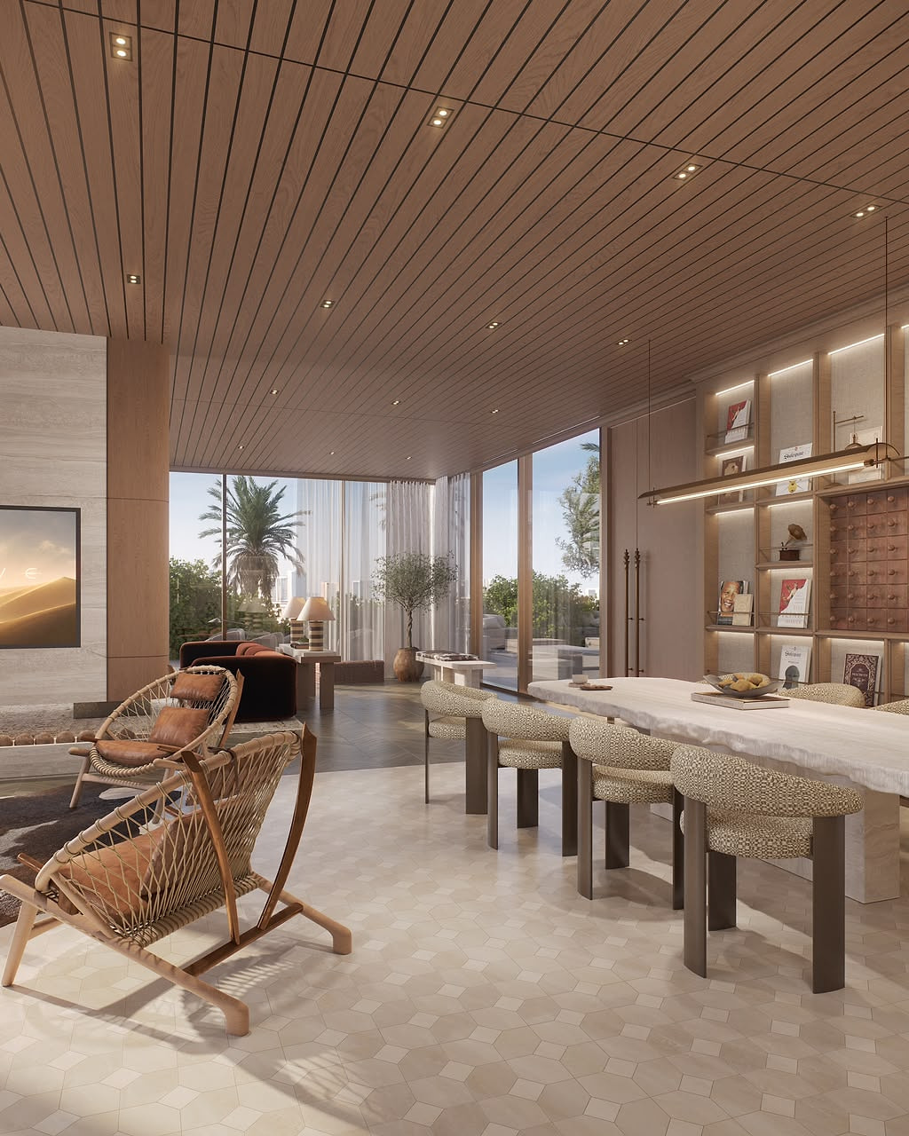 Living and dining interiors at The Archive by Imtiaz